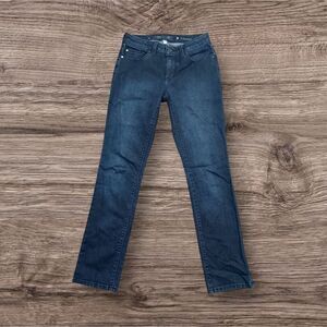 JLO Jennifer Lopez Straight Leg Jeans Blue Mid Rise Stretch Denim Size 2
